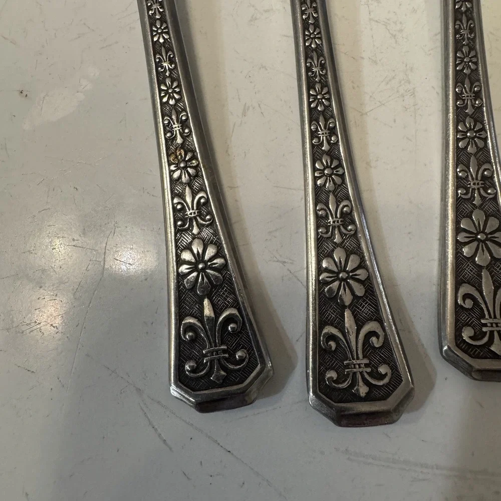 FLORENZ 8 Petal 6 pc Dinner Spoons‎ Interpur Stainless Japan